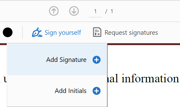 cannot see button for creating signature on adobe mac