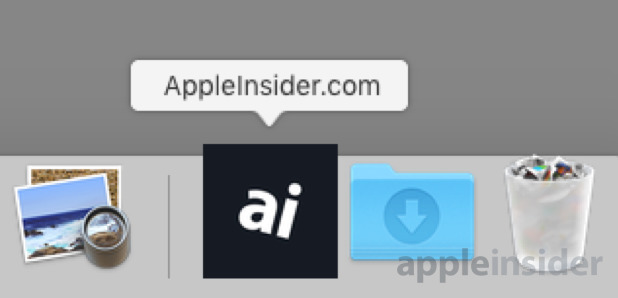 put an application in the dock for mac